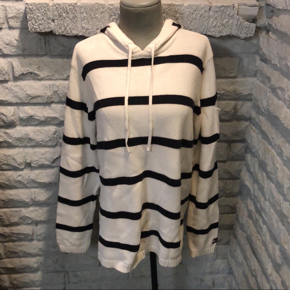 Tommy Hilfiger Cotton Pullover Hooded Sweater Size Large